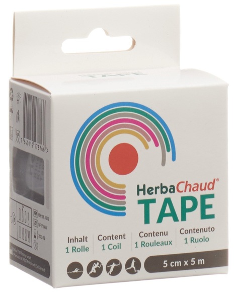 HerbaChaud Tape 5cmx5m schwarz (1 Stück)