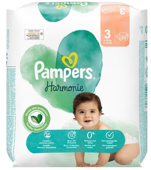 Pampers Harmonie Gr3 6-10kg Midi Single Pack (25 Stück)