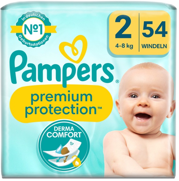 Pampers Premium Protection New Baby Gr2 4-8kg Mini Sparpack (54 Stück)