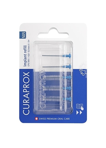 Curaprox CPS 505 Implant Interdentalbürsten refill blue (5 Stück)