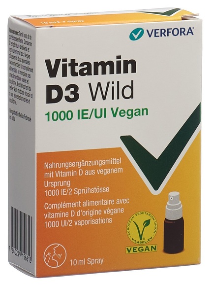 Vitamin D3 Wild Spray 1000 IE vegan (10 ml)
