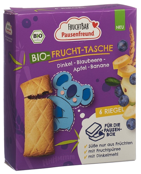 FRUCHTBAR Frucht Tasche Bio Dinkel Blaubeere Apfel (6x22 g)
