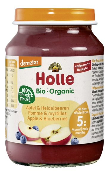 Holle Apfel und Heidelbeeren (190 g)