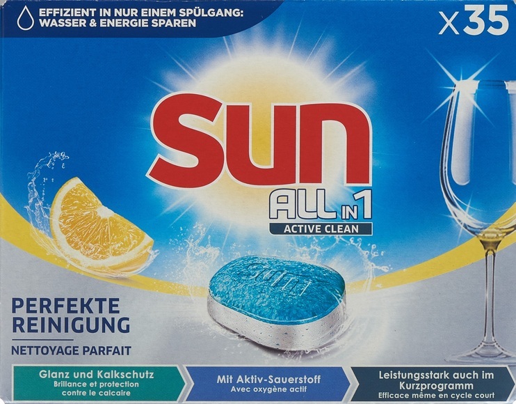 SUN All-in-1 Active Clean Tabs Lemon (35 Stück)