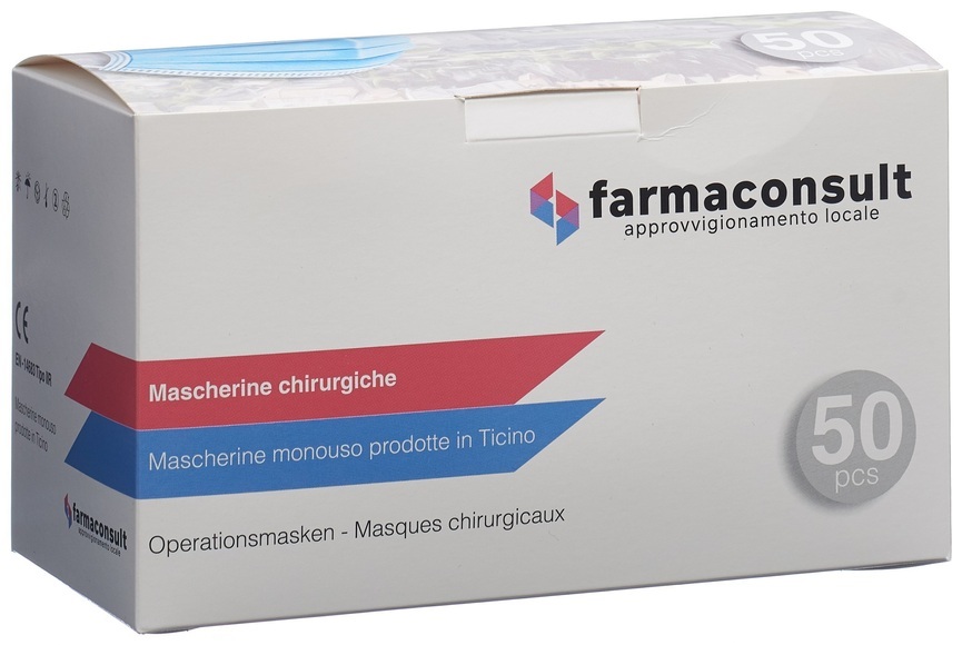 farmaconsult Einweg-Medizinmaske Typ IIR blau (30 Stück)