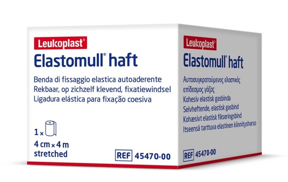 Elastomull Gazebinde weiss 4mx4cm (1 Stück)