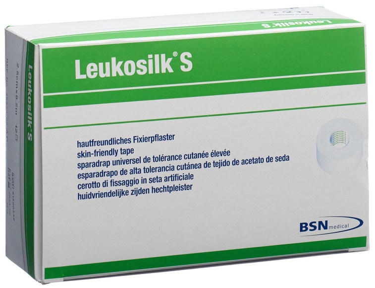 BSN MEDICAL Leukosilk® S hautfreundliches Fixierpflaster 2,50 cm x 9,2 m