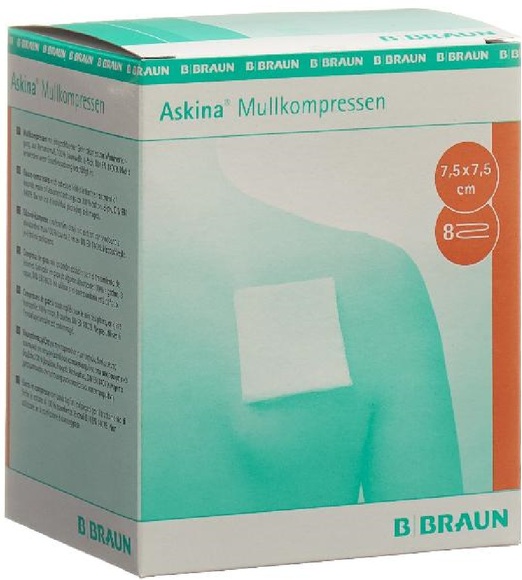 Askina Mullkompresse 7.5cmx7.5cm ster (25x2 Stück)