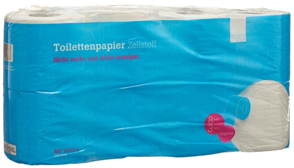 IVF WC-Papier Zells 3-lag 250 Blatt Rolle (8 Stk)