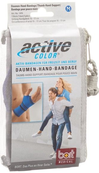 bort Daumen-Hand-Bandage M blau (1 Stück)