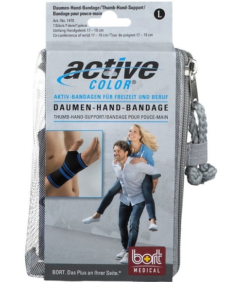 bort Daumen-Hand-Bandage S schwarz (1 Stück)