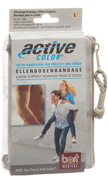 bort ActiveColor Ellenbogenbandage L +28cm hautfarbe (1 Stück)