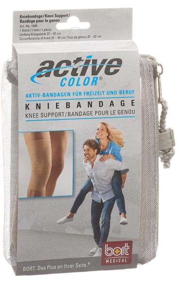 bort ActiveColor Kniebandage M -37cm hautfarbe (1 Stück)
