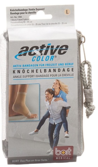 bort ActiveColor Knöchelbandage L +23cm hautfarbe (1 Stück)