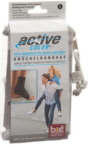 bort ActiveColor Knöchelbandage L +23cm schwarz (1 Stück)