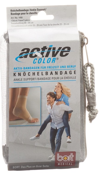 bort ActiveColor Knöchelbandage M -23cm hautfarbe (1 Stück)