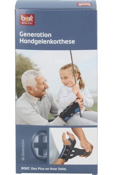 bort Generation Handgelenkbandage M links blau (1 Stück)