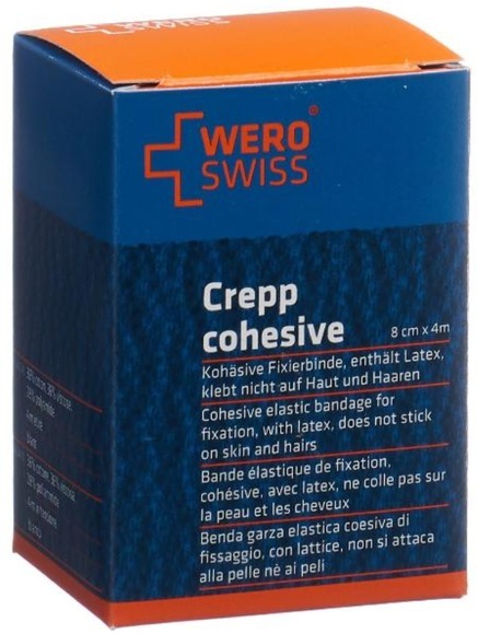 WERO SWISS Lux K-10 Elastische Fixierbinde 4mx8cm weiss (1 Stück)