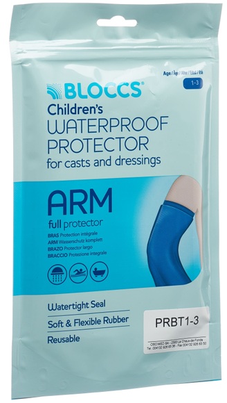 Bloccs Bad und Dusche Wasserschutz für den Arm 17-28/43cm Kind (1 Stück)