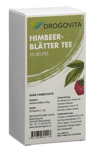 DROGOVITA Himbeerblätter Tee Beutel 20 Stück