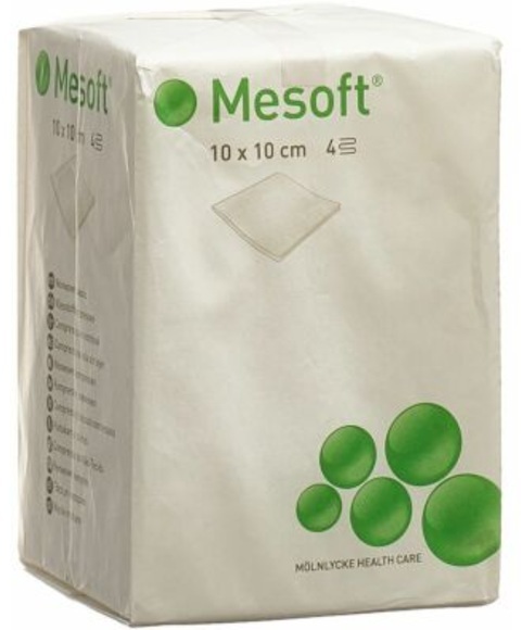 Mesoft Kompressen 10x10cm unsteril (100 Stück)