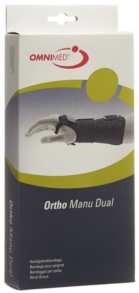 OMNIMED Ortho Manu Dual Handgelenkba M schwarz (1 Stück)