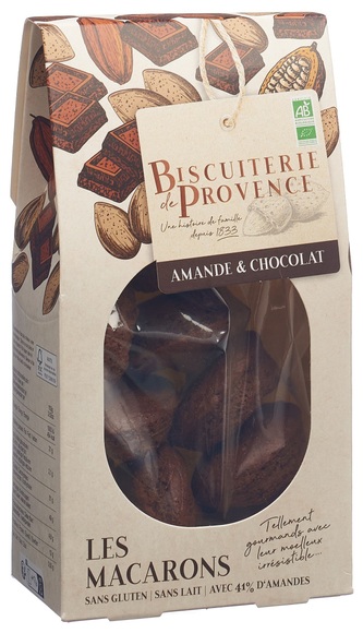 Biscuiterie Makronen Mandel Schokolade, glutenfrei, Bio (130g)