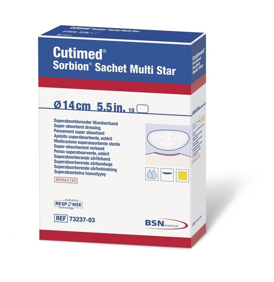 Cutimed Sorbion Sachet Multi Star 8cm (5 Stk)