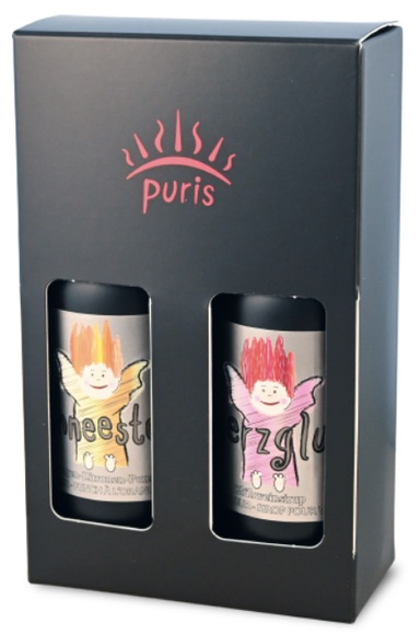 PURIS Geschenkkarton Schneestern & Herzglut (2x25cl)