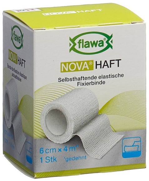 flawa Haft kohäsive Gazebinde 6cmx4m (1 Stück)