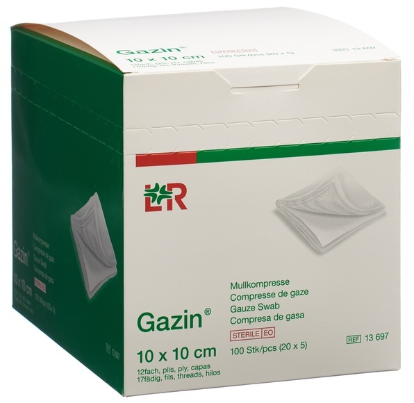 Gazin Set Kompre 10x10cm 12 fach steril (20x5 Stück)