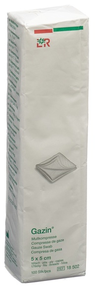 Gazin Faltkompr 5x5cm 16f unsteril (100 Stück)