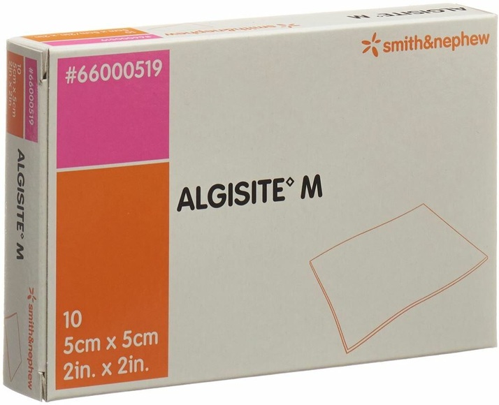 ALGISITE M Alginat Kompressen 5x5cm (10 Stück)