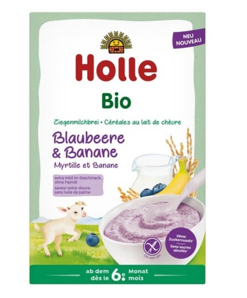 Holle Milchbrei Ziegenmilch Blaubeere und Banane Bio (200g)