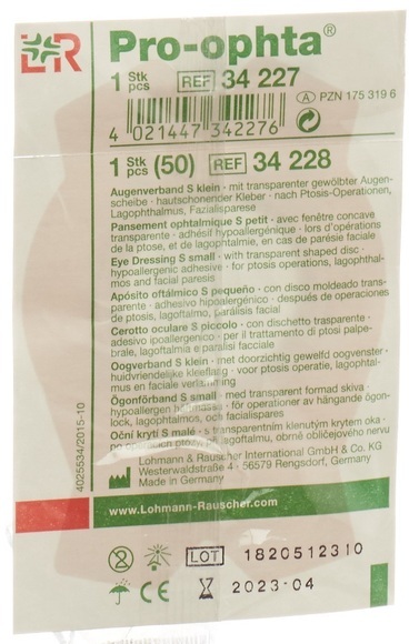 LOHMANN & RAUSCHER Pro Ophta S Augenverband Klein 34227