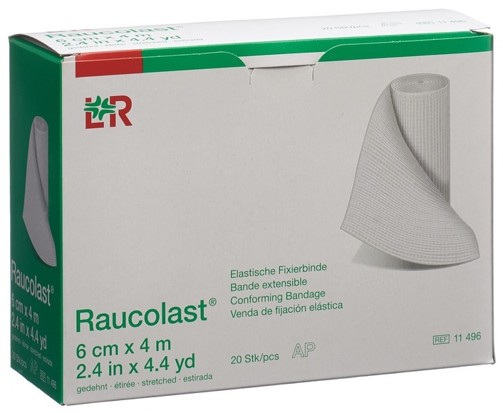 Raucolast elastische Fixierbinde 6cmx4m (20 Stk)
