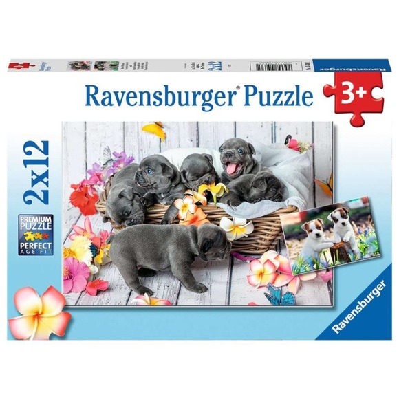 Ravensburger Puzzle 2x12 Teile - Kleine Fellknäuel