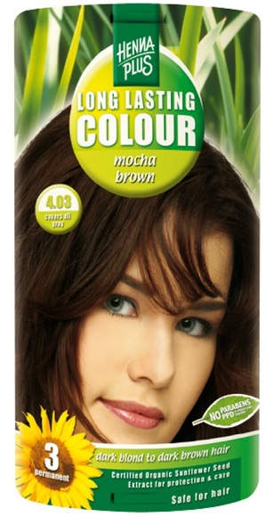 Hennaplus Long Lasting Colour 4.03 Mokka Braun 40ml