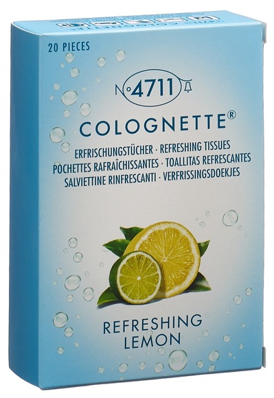 Echt Kölnisch Wasser 4711 Kölnisch Wasser Erfrischungstücher Colognette 20Stück