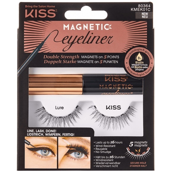 KISS Kiss Magnetic Eyeliner/eyelash Kit Damen Schwarz Eyelash Kit 01