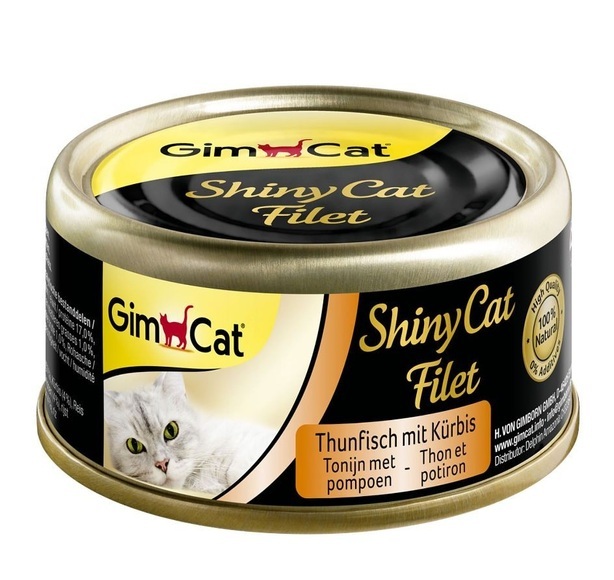 GimCat ShinyCat Filet Thunf.+Kürbis, 70g