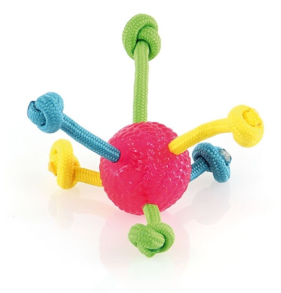 swisspet Schnurball D=6.5cm, rosa, Hunde Spielzeug
