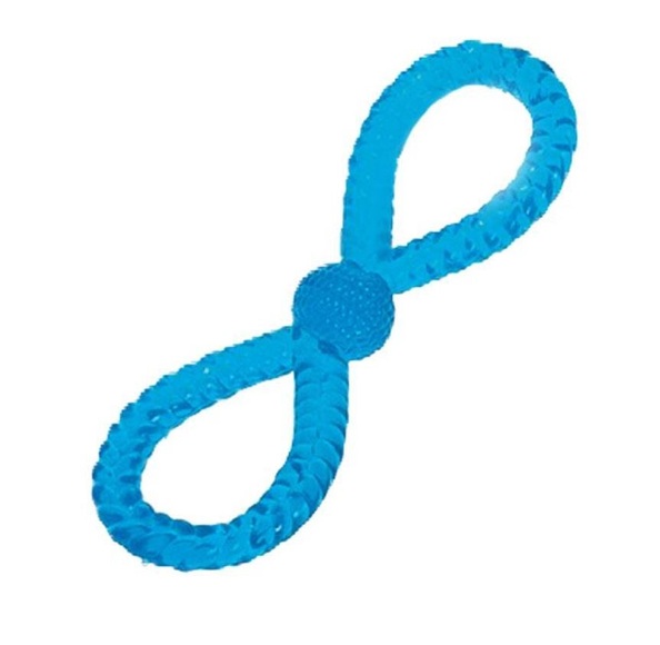 swisspet Knoten 28cm, hellblau Hunde Spielzeug