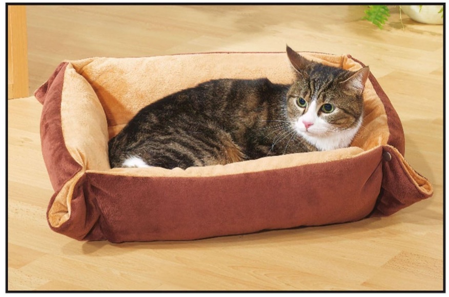 SwissPet Soft Katzenbett Pfote dunkelbraun/braun 60x50cm