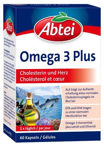 Abtei Omega-3 Plus 60 Kapseln