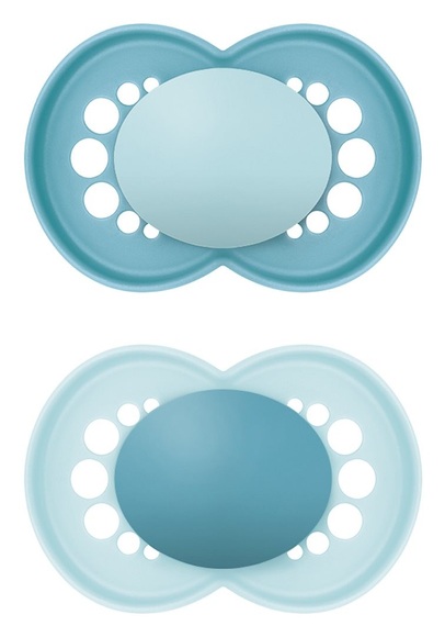 MAM Original Nuggi 16-36M, blau und blau (2 Stk)