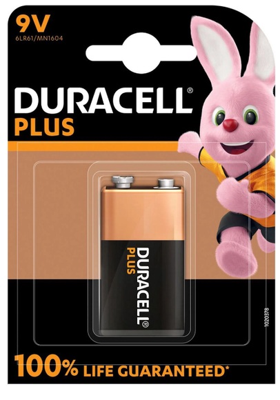 Duracell Plus-9V B1 9 V Block-Batterie Alkali-Mangan 9 V 1 St.