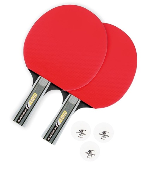 Cornilleau - Tischtennis-Schläger SPORT PACK DUO - rot/schwarz - 15/25.5 cm