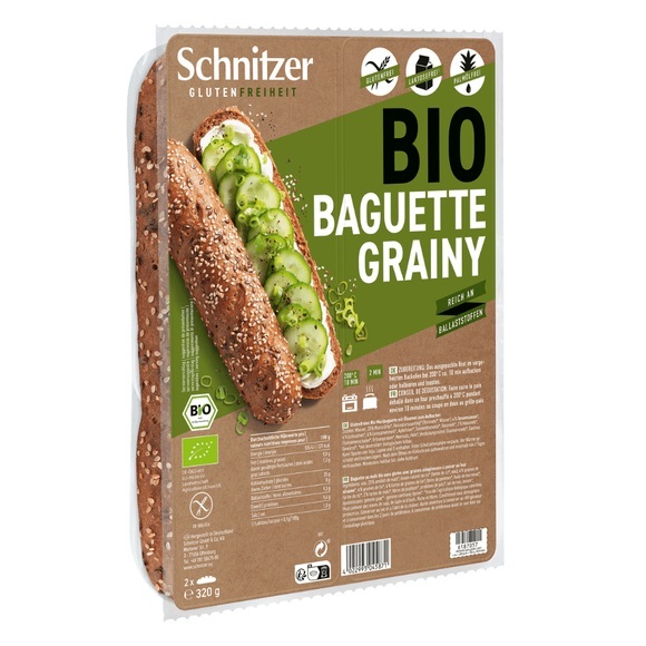 Schnitzer Bio Frischback-Baguette Grainy glutenfrei