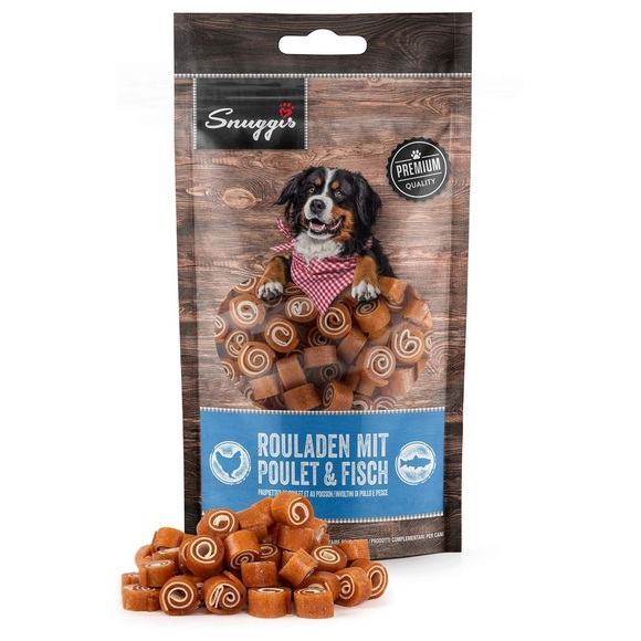 Snuggis Hundeleckerli Rouladen mit Poulet & Fisch 100g